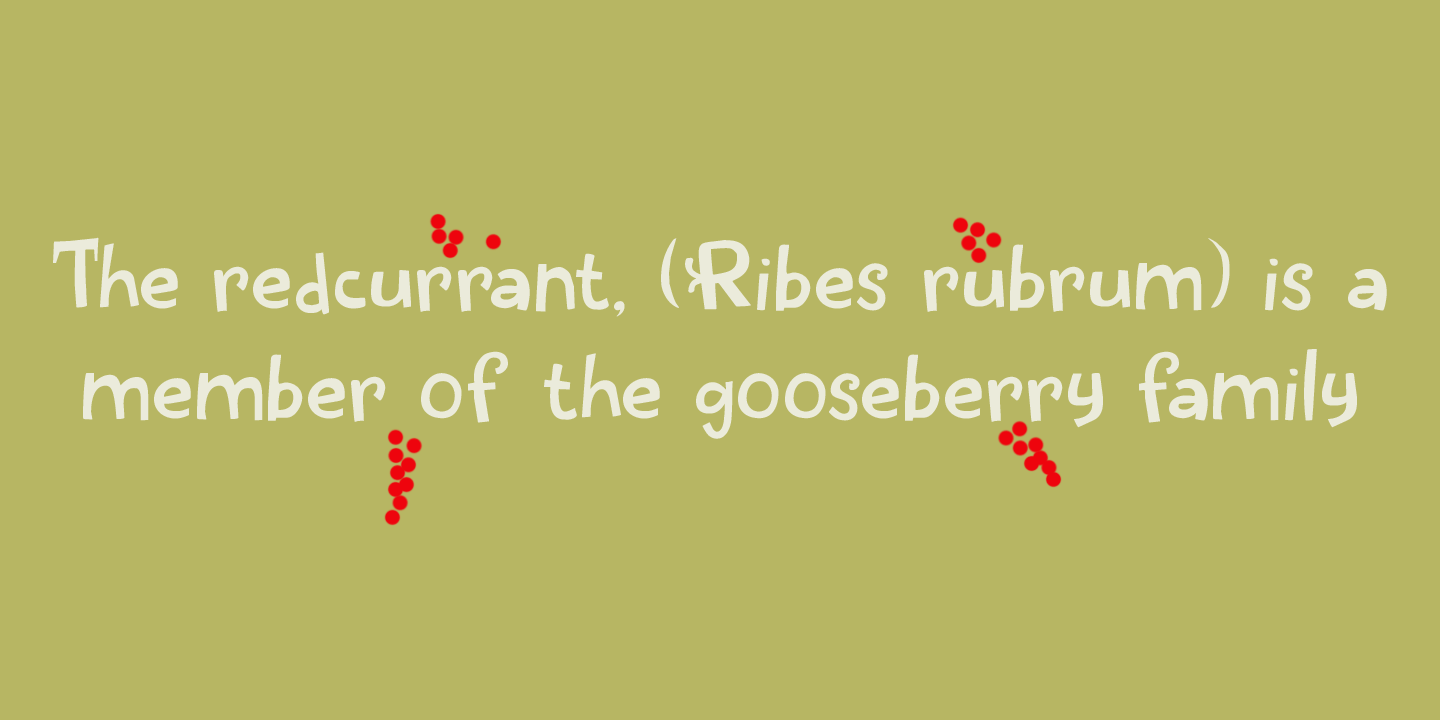 Redcurrant Font Poster #1