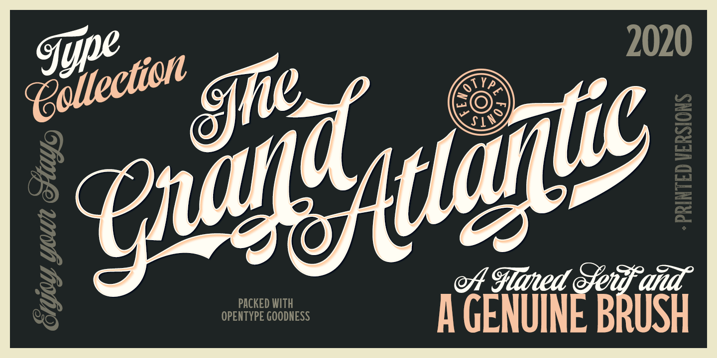 Grand Atlantic Complete Font Family Poster