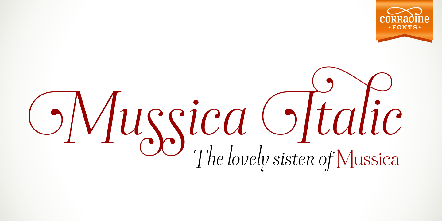 Mussica Italic Font Poster #1