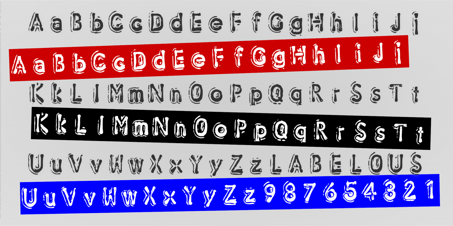 Labelous Font Family Poster