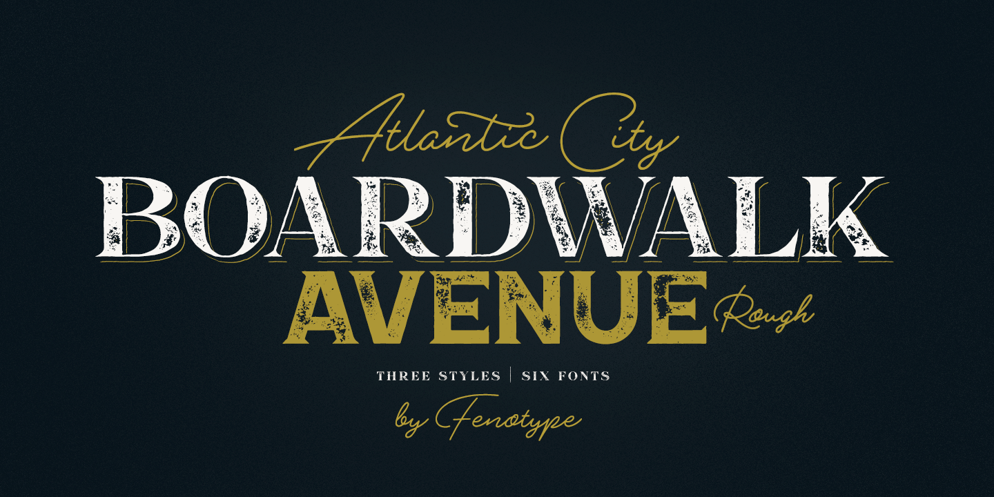 Boardwalk Avenue Rough Font Family Poster