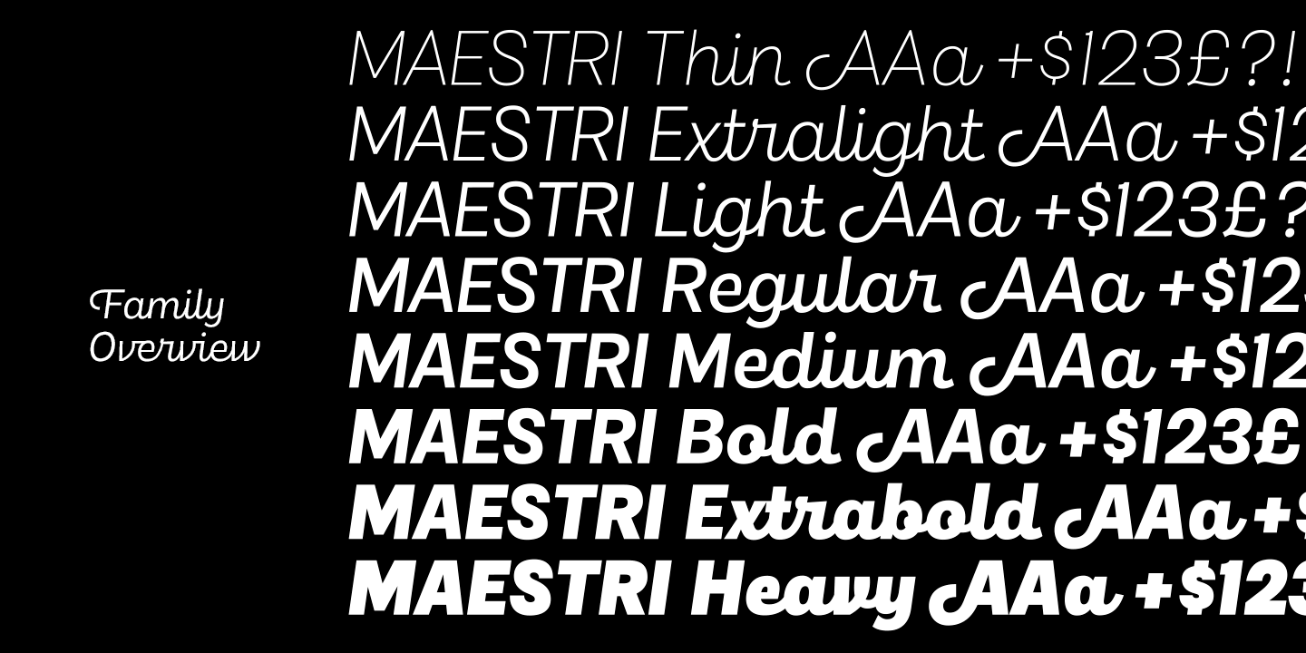 Maestri Font Poster #1