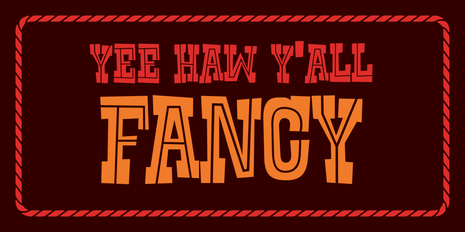 Rustler Fancy Font Poster #1