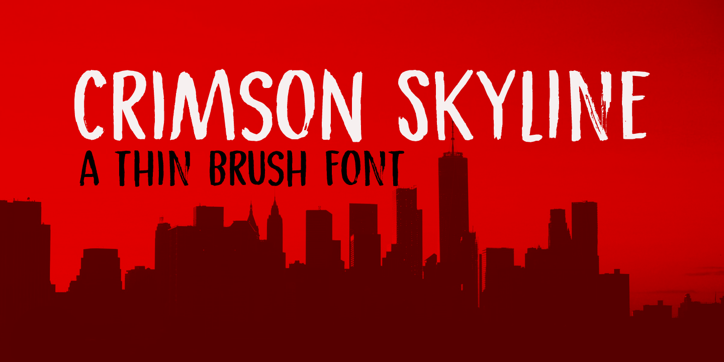 Crimson Skyline Font Poster #1