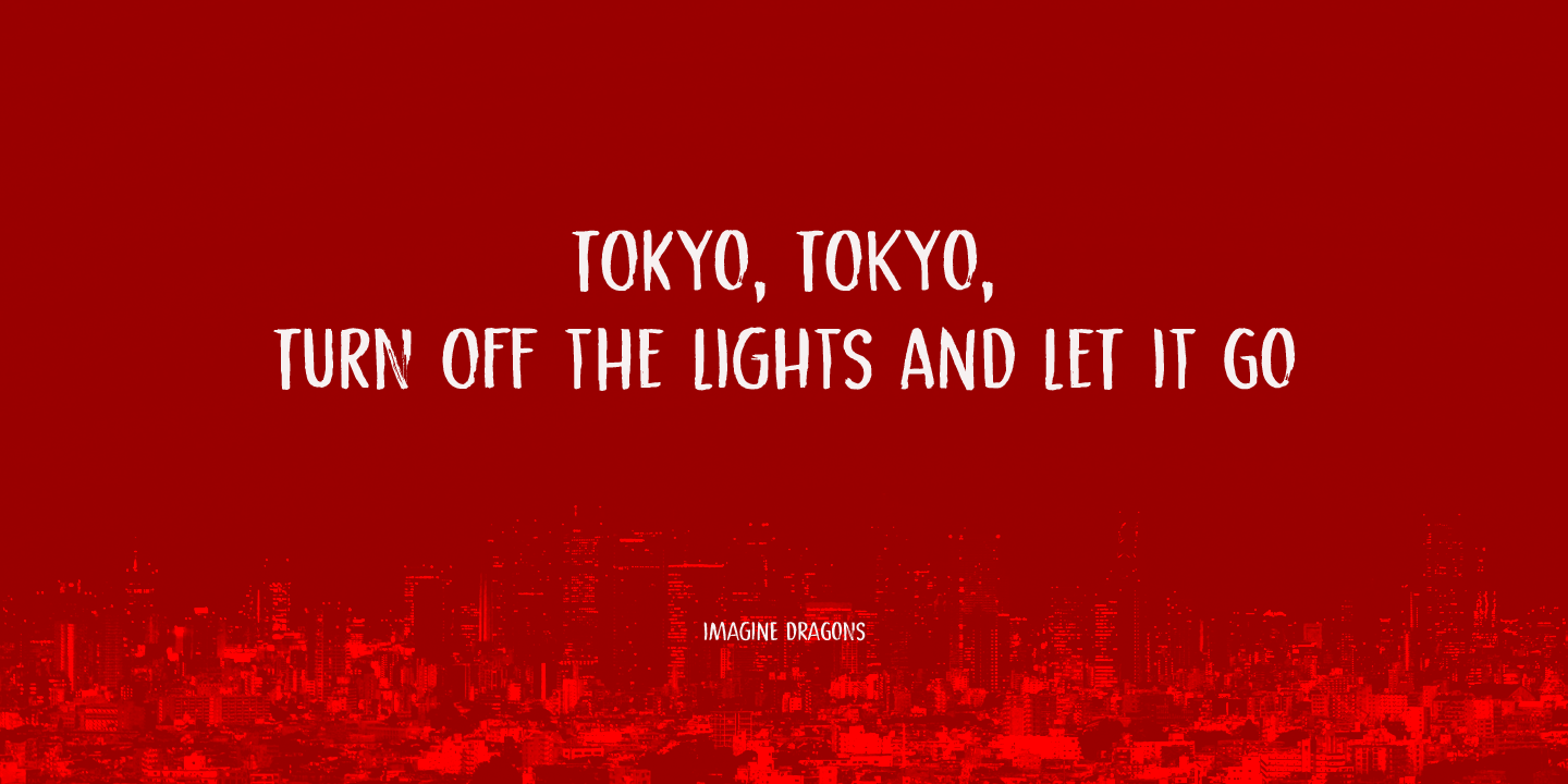 Crimson Skyline Font Poster #1