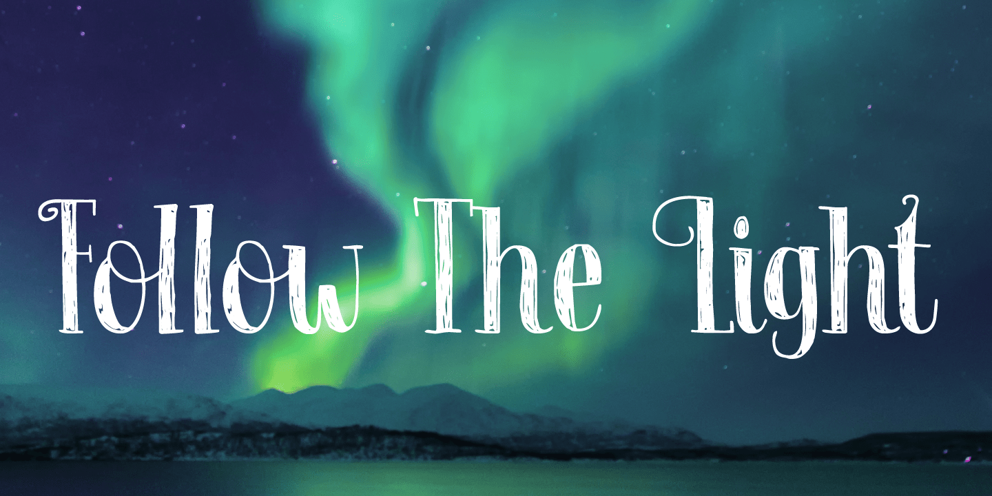 Follow The Light Font Poster #1