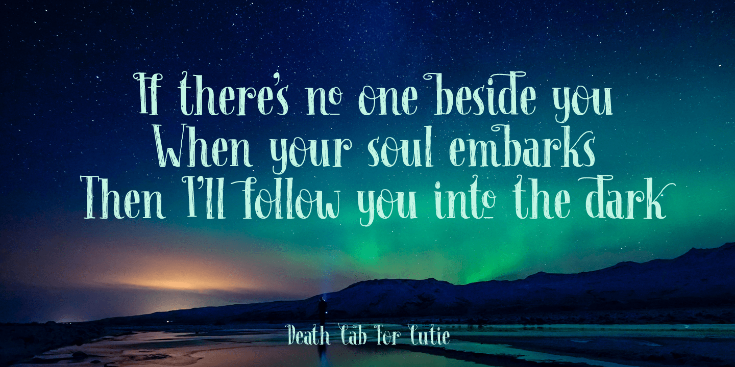 Follow The Light Font Poster #1