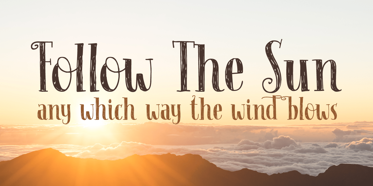 Follow The Light Font Poster #1