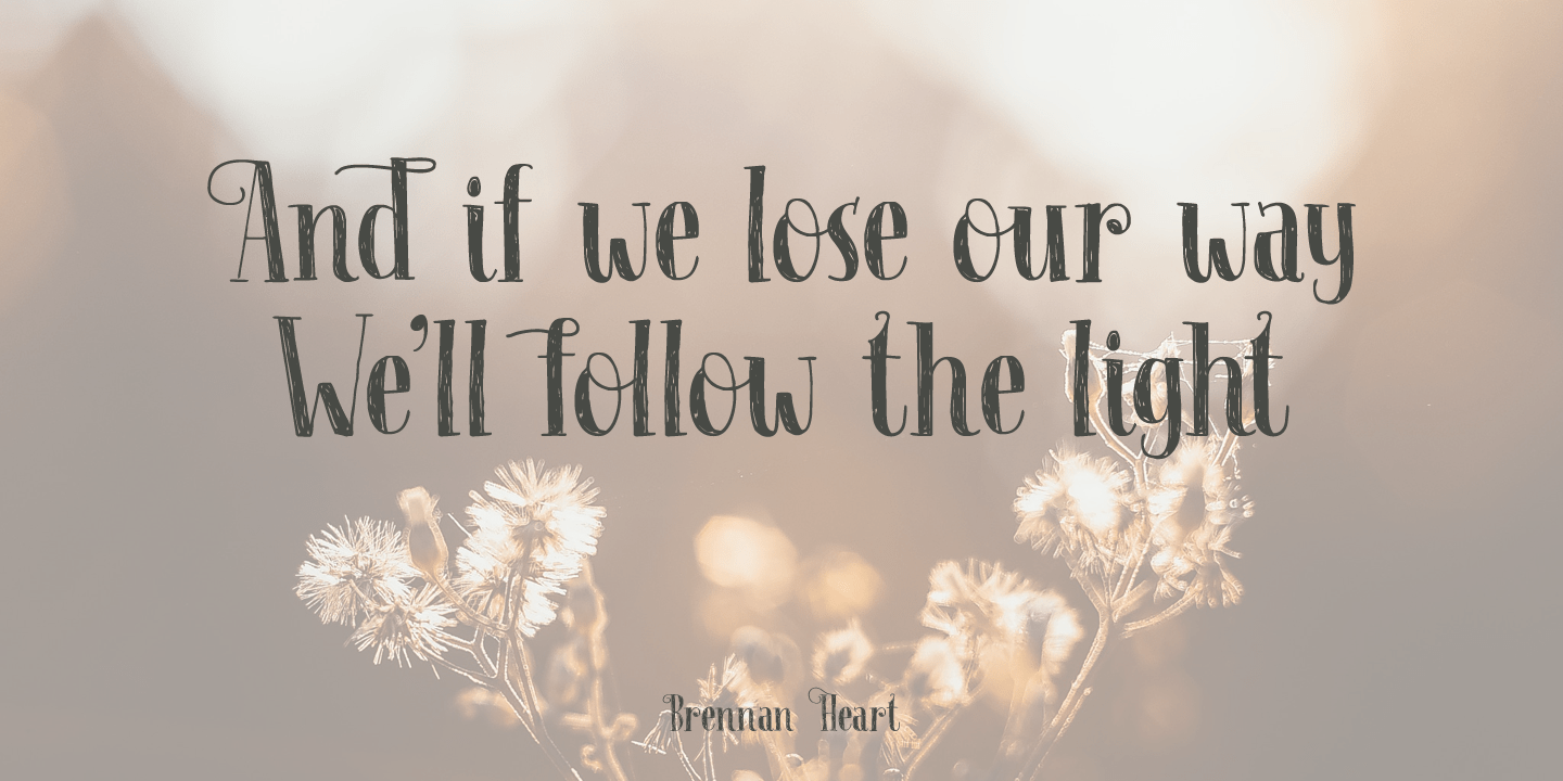 Follow The Light Font Poster #1