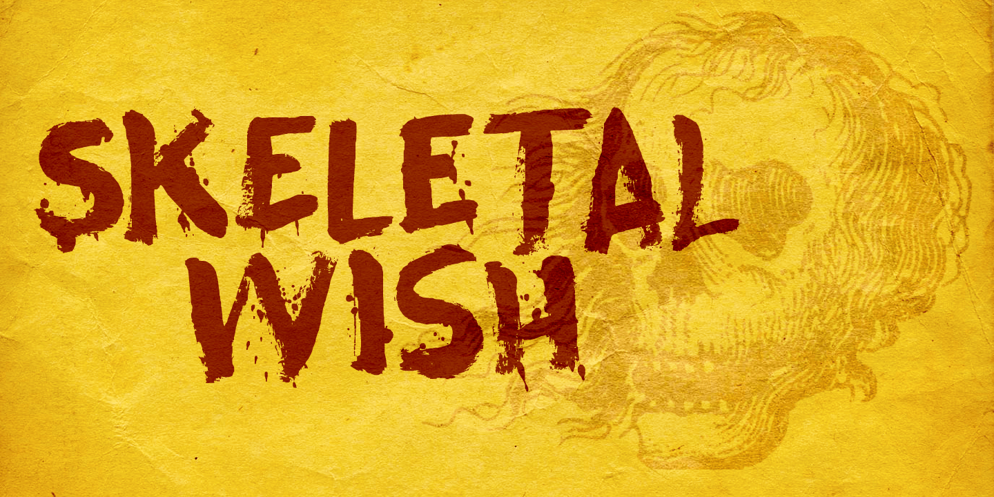 Skeletal Wish Font Poster #1