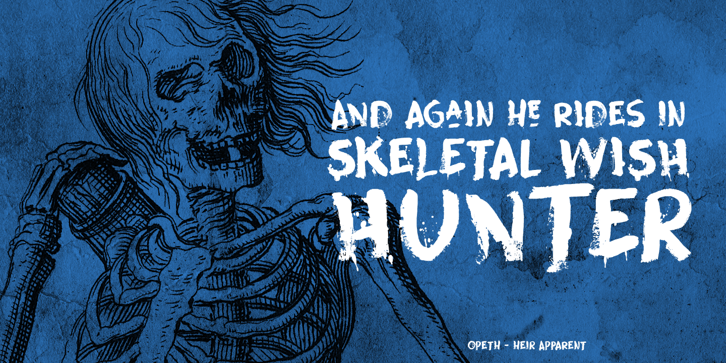 Skeletal Wish Font Poster #1