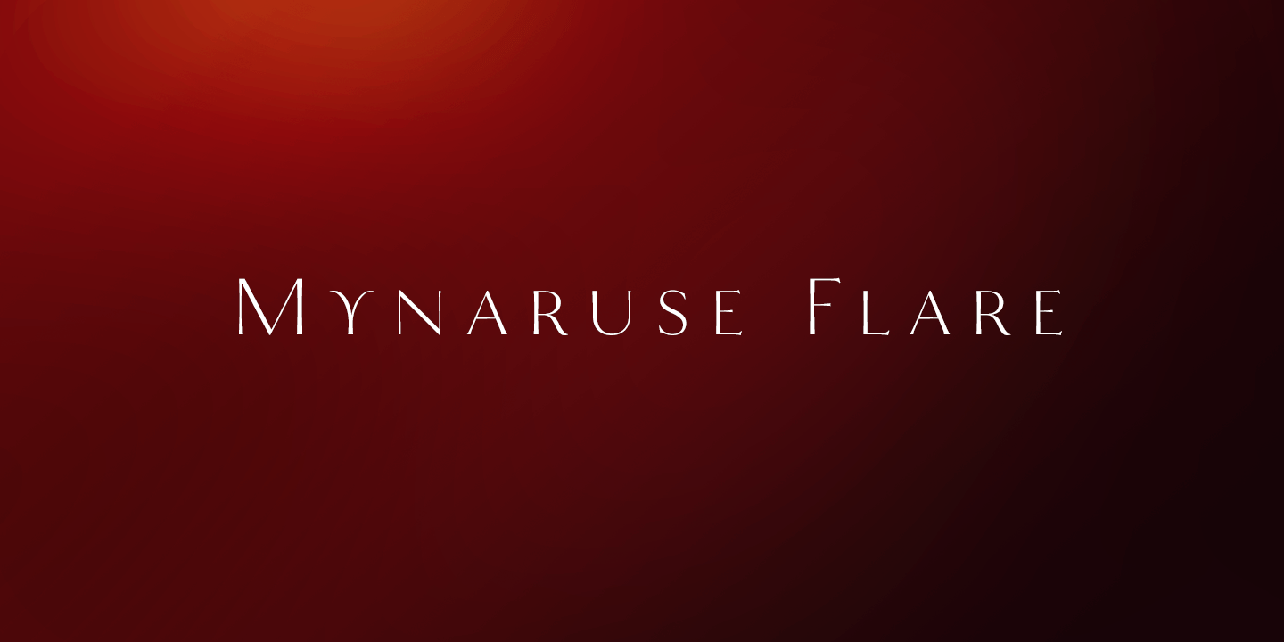 Mynaruse Flare Font Poster #1