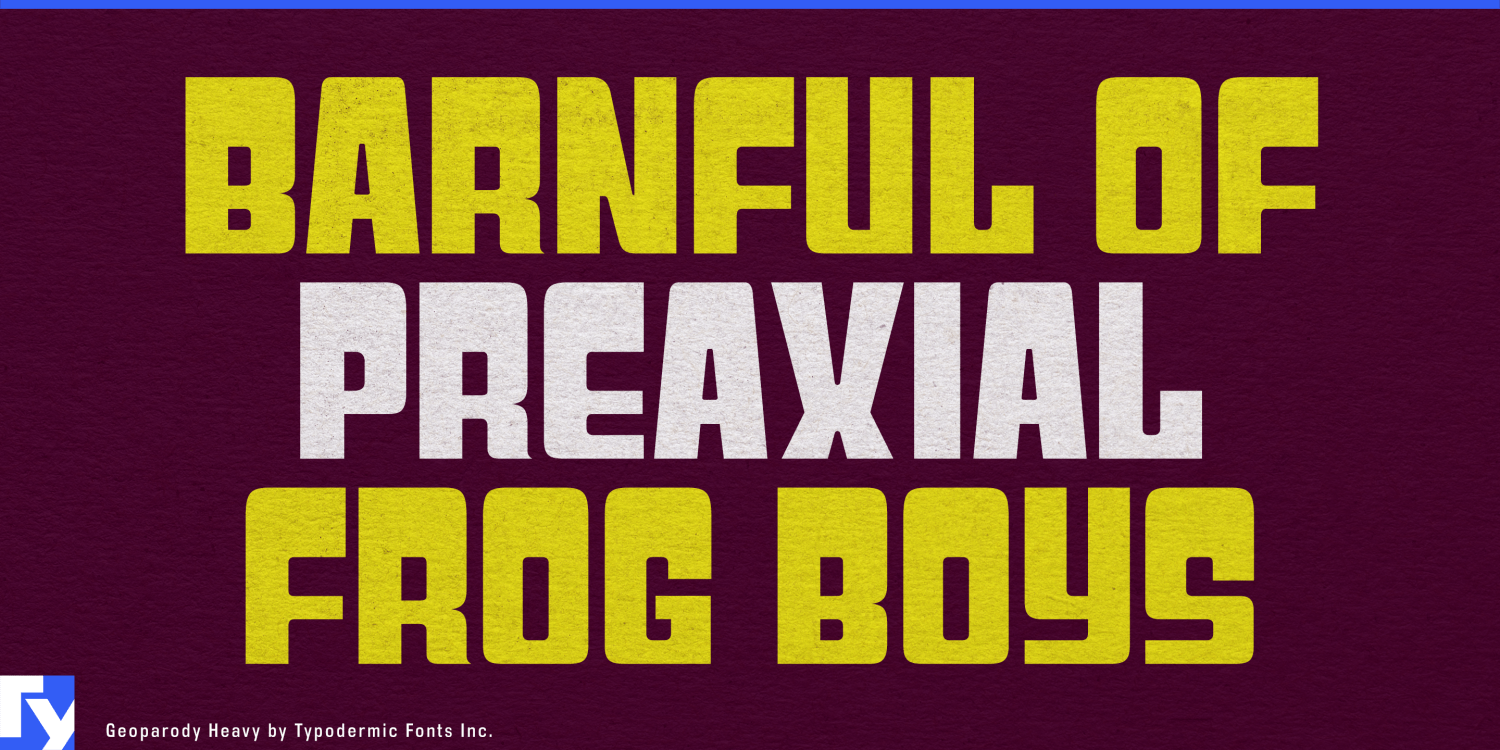 Geoparody Font Poster #1