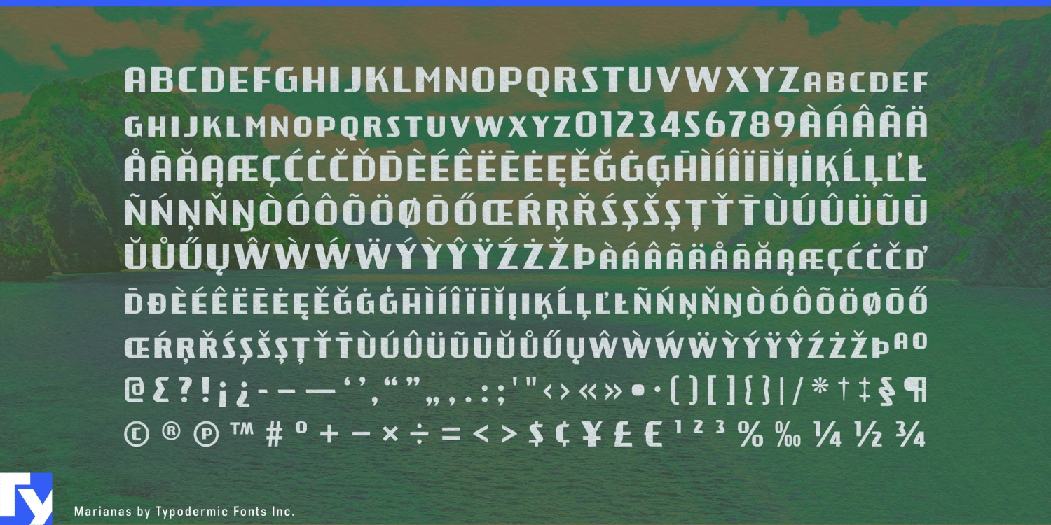 Marianas Font Poster #1