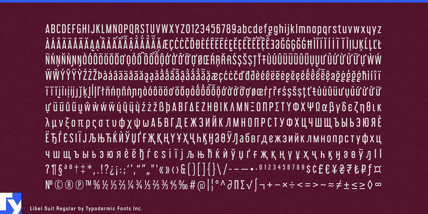 Libel Suit Font Poster #1