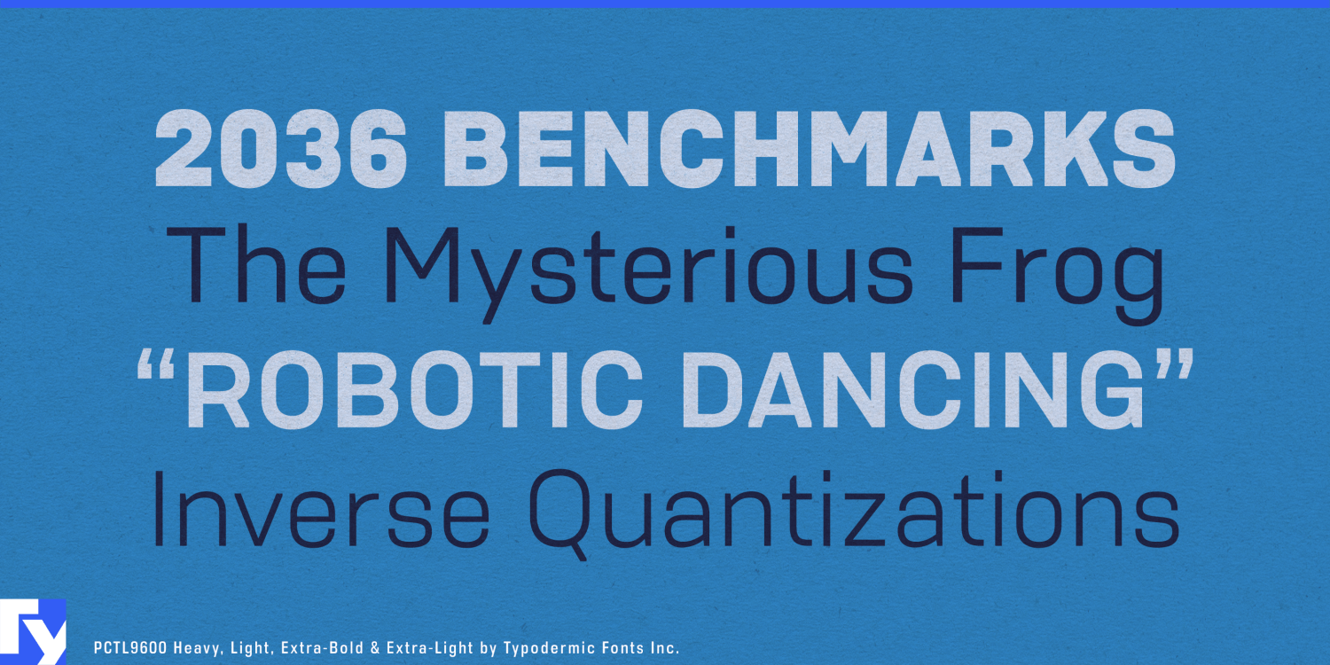 PCTL9600 Font Poster #1