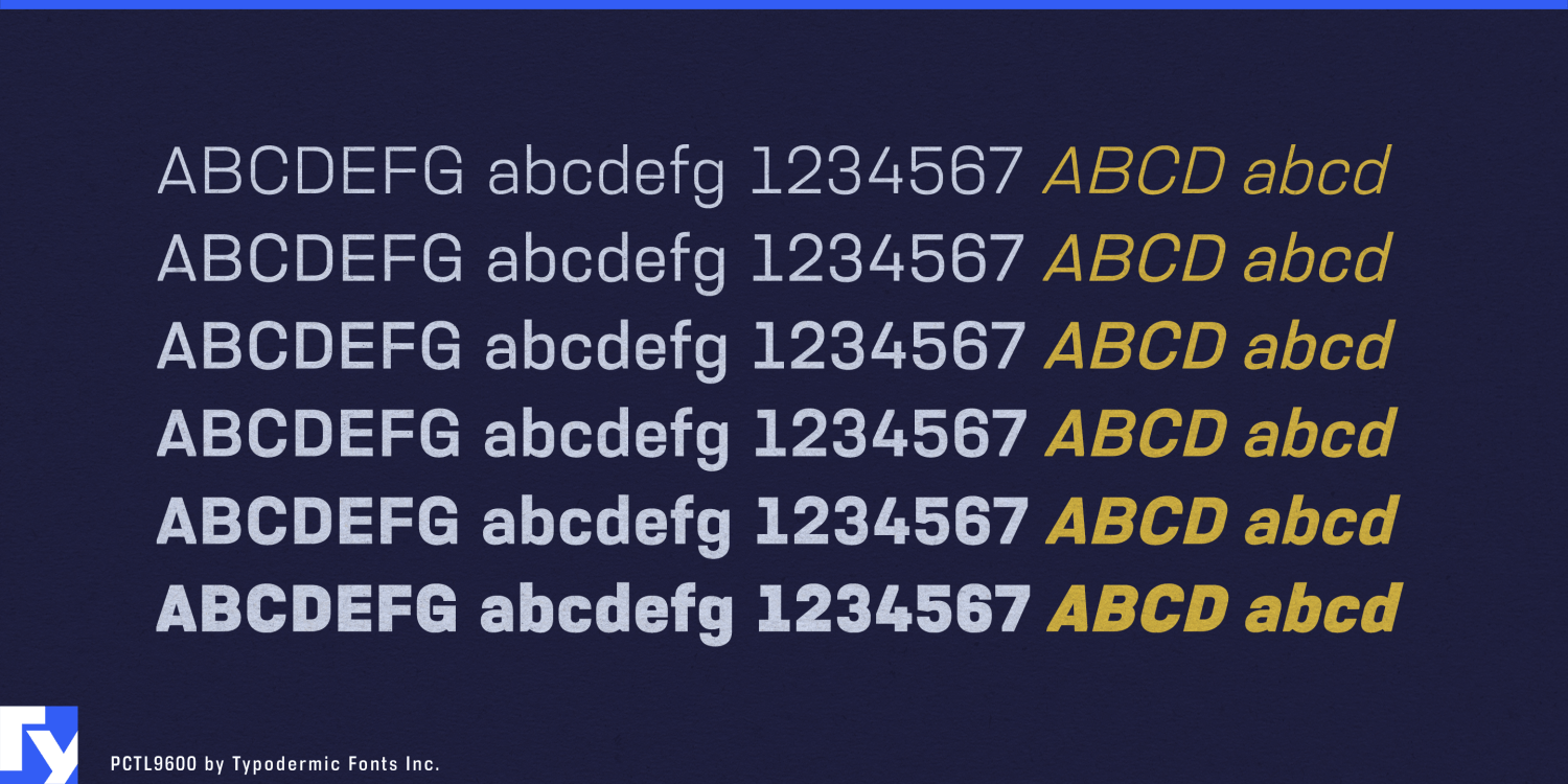 PCTL9600 Font Poster #1