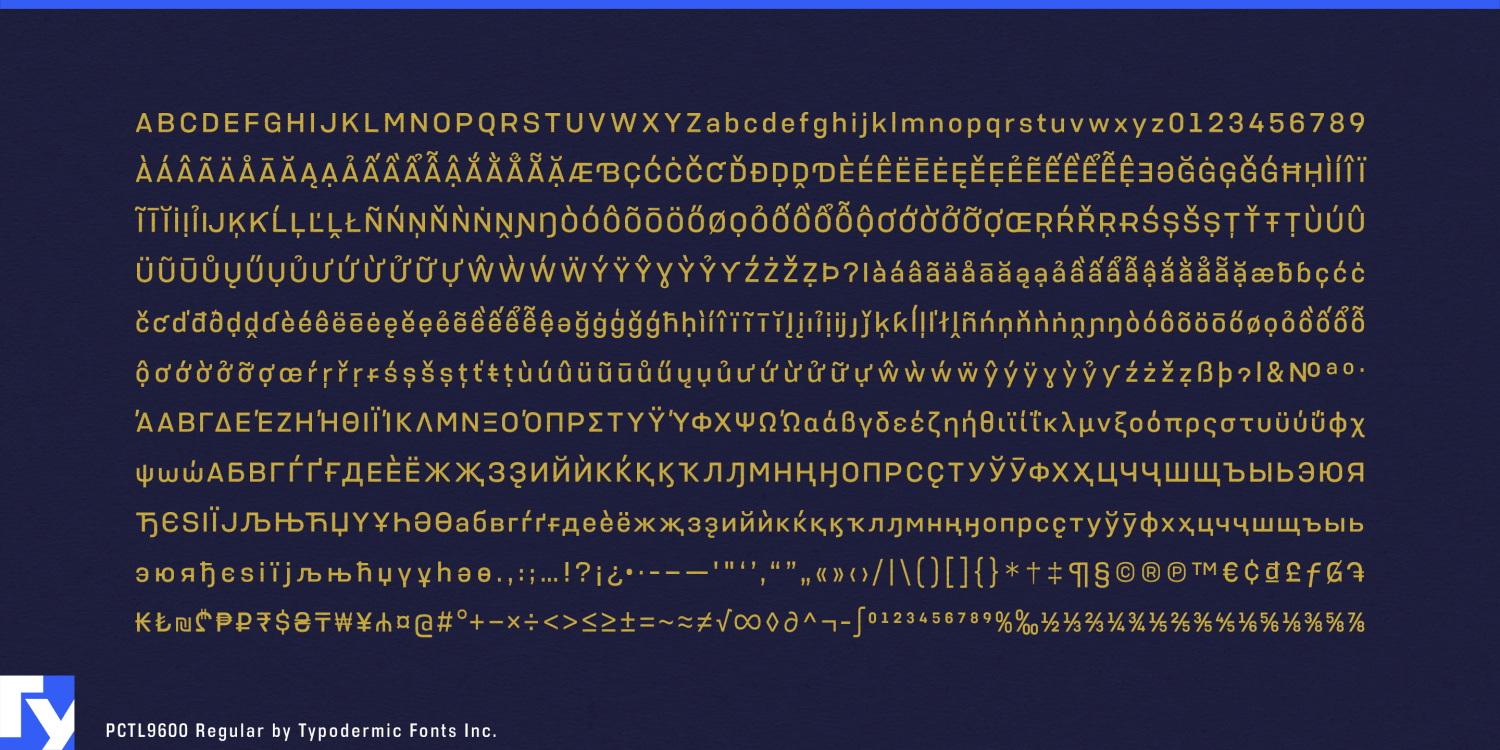 PCTL9600 Font Poster #1