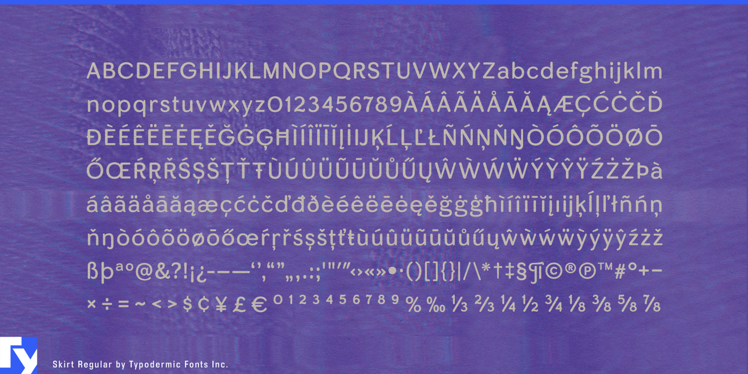 Skirt Font Poster #1