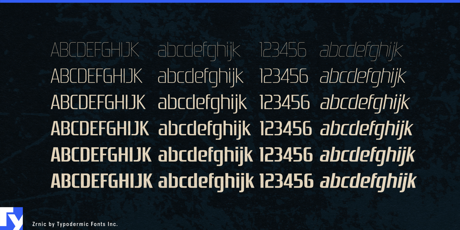 Zrnic Font Poster #1