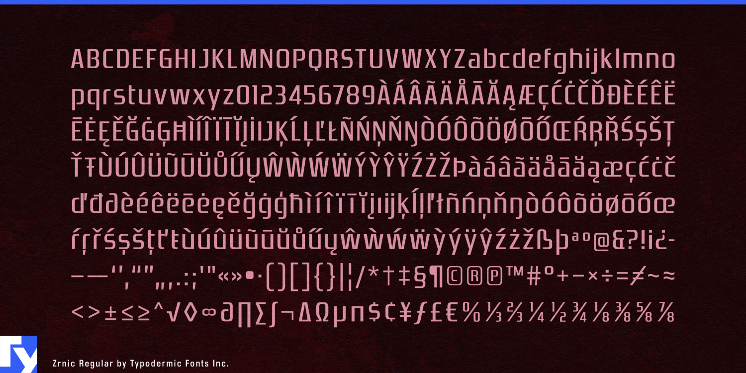 Zrnic Font Poster #1
