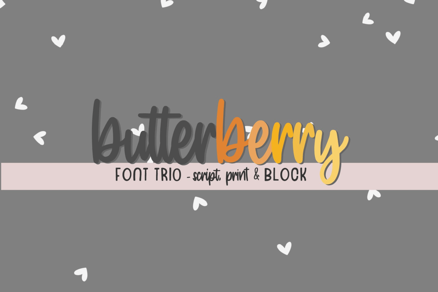 Butterberry Font Trio Font Family Poster