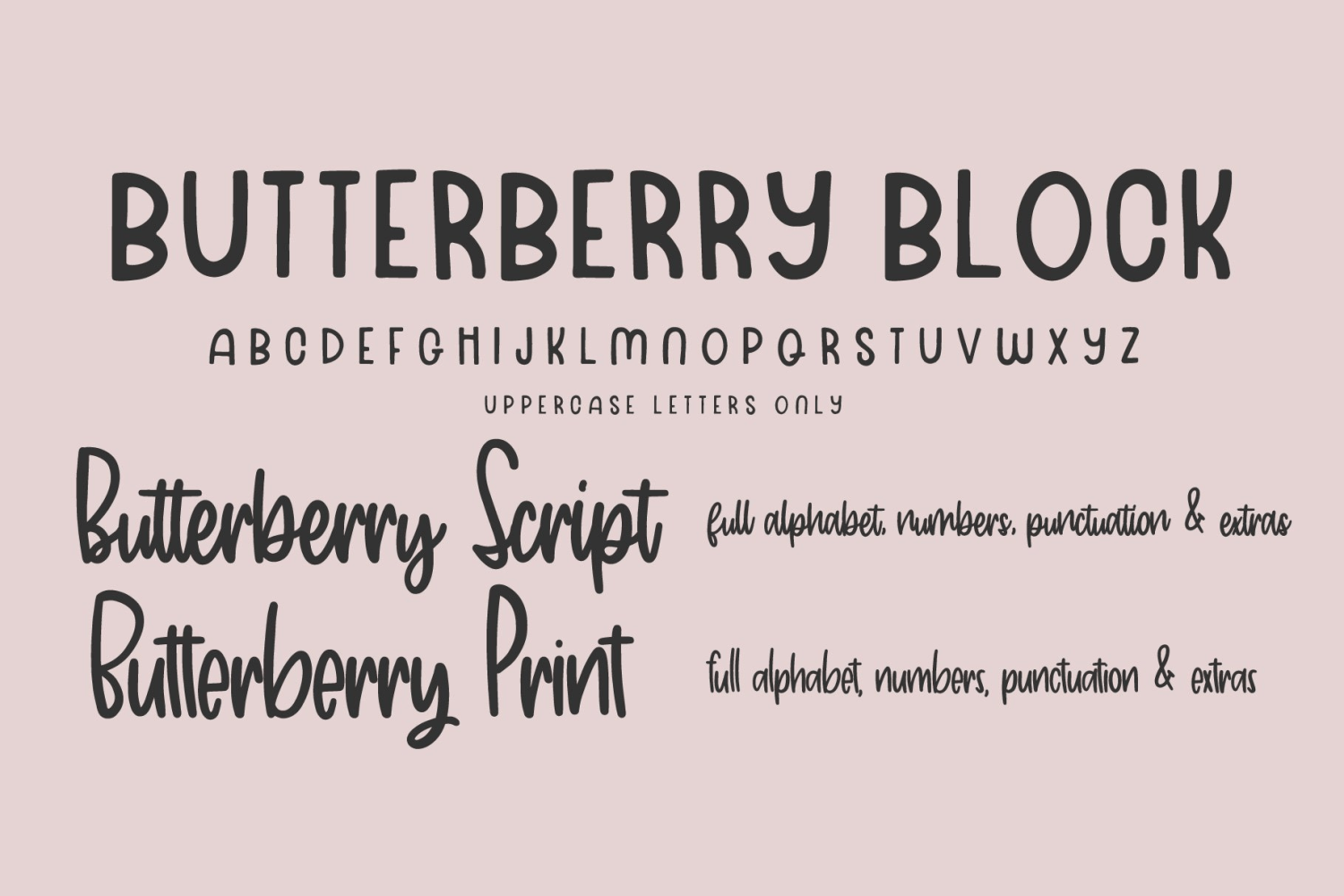 Butterberry Font Trio Font Poster #2
