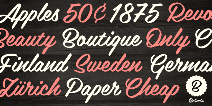Belinda Font Poster #1