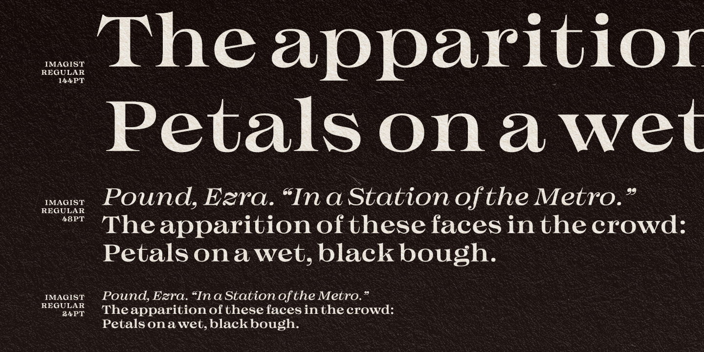 Imagist Font Poster #1