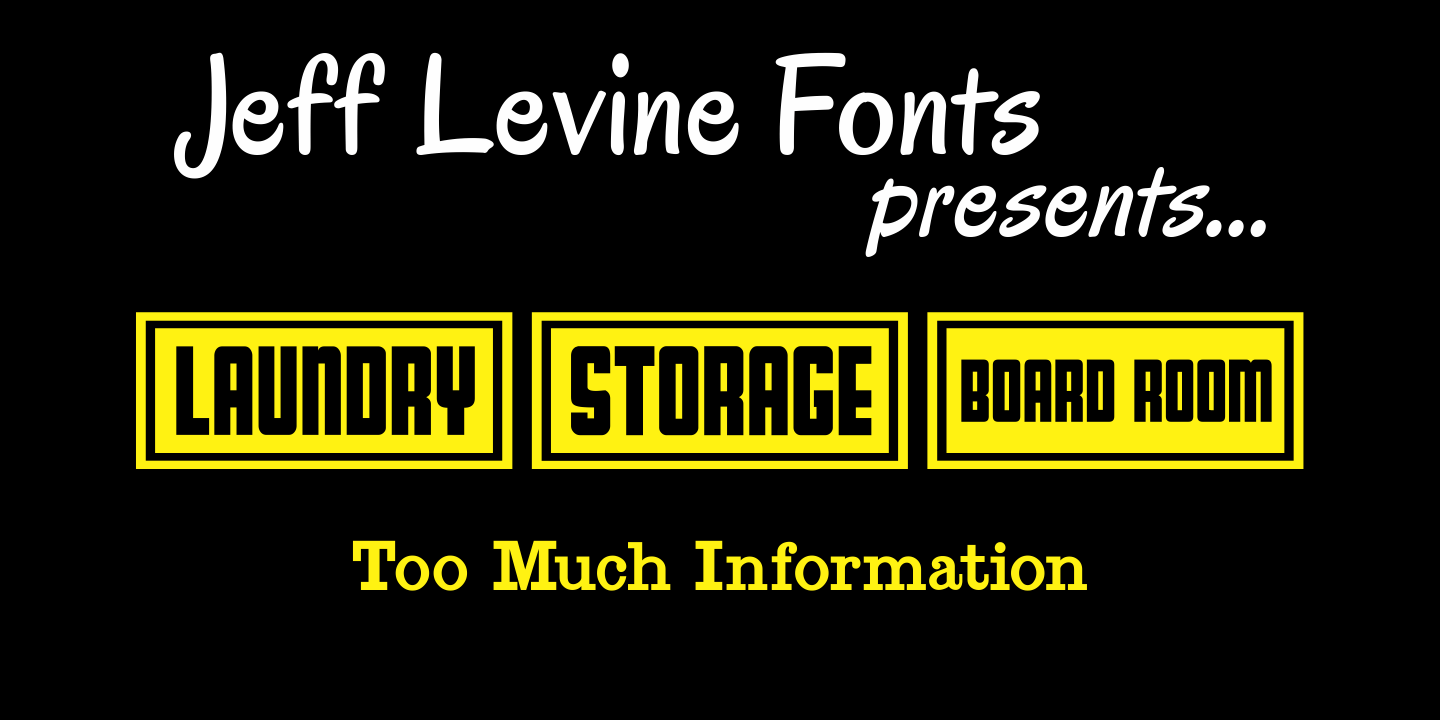 Too Much Information Font Family Poster