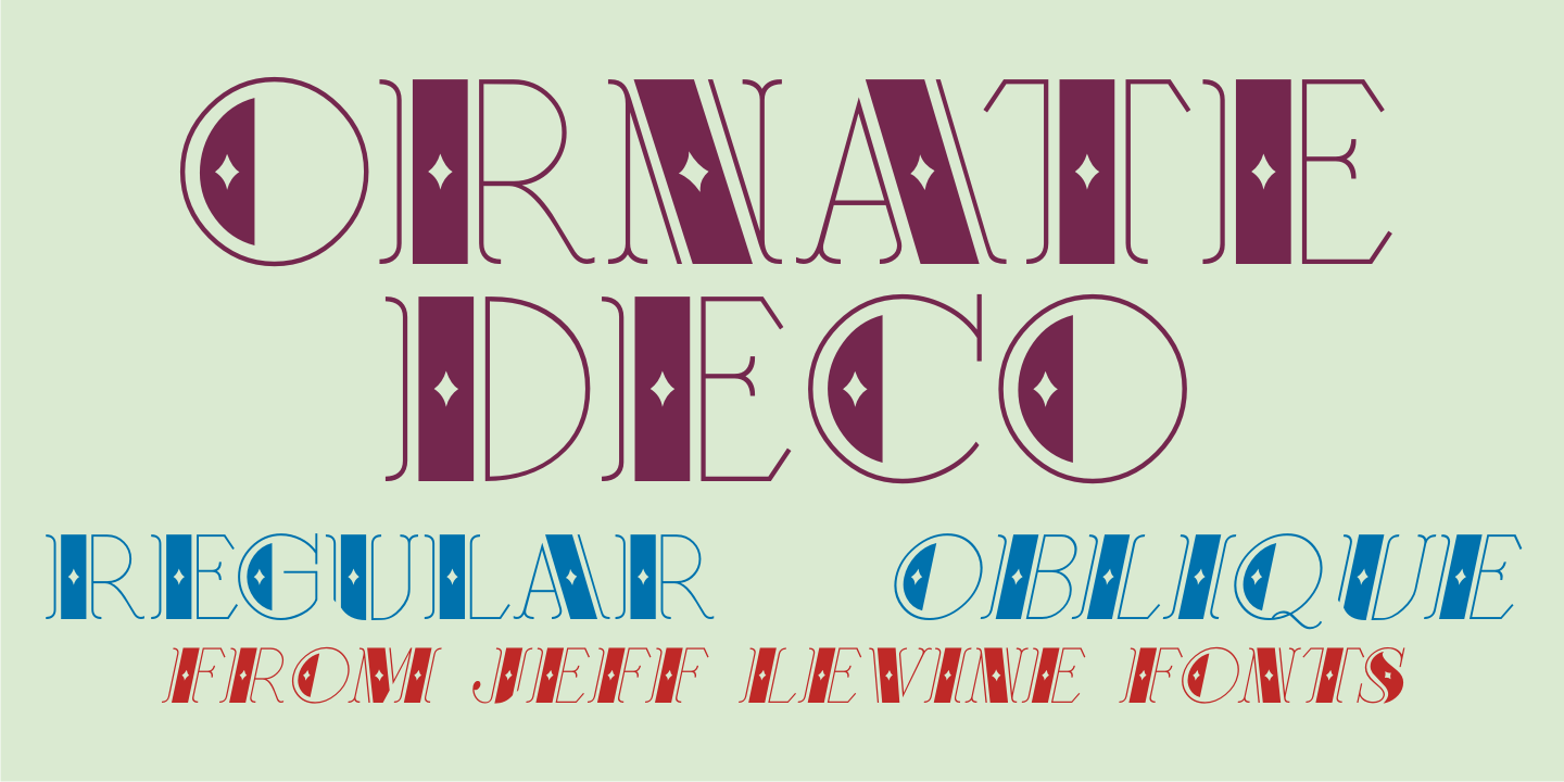 Ornate Deco Font Poster #1