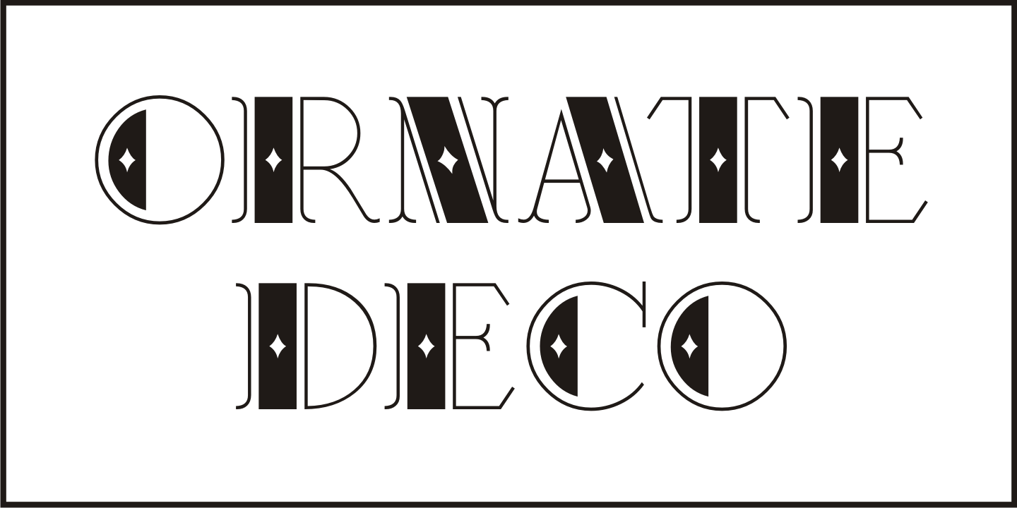 Ornate Deco Font Poster #1