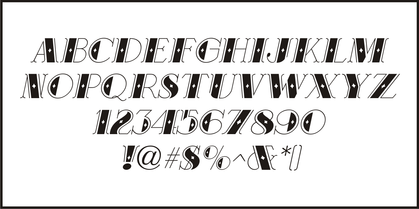 Ornate Deco Font Poster #1