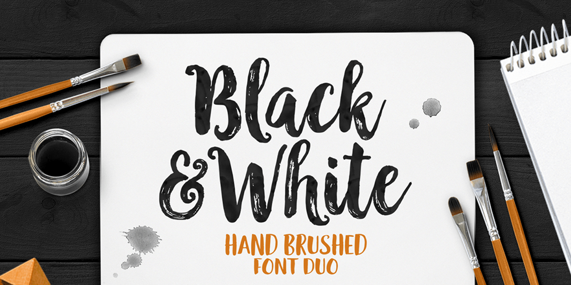 Black and White Font Family