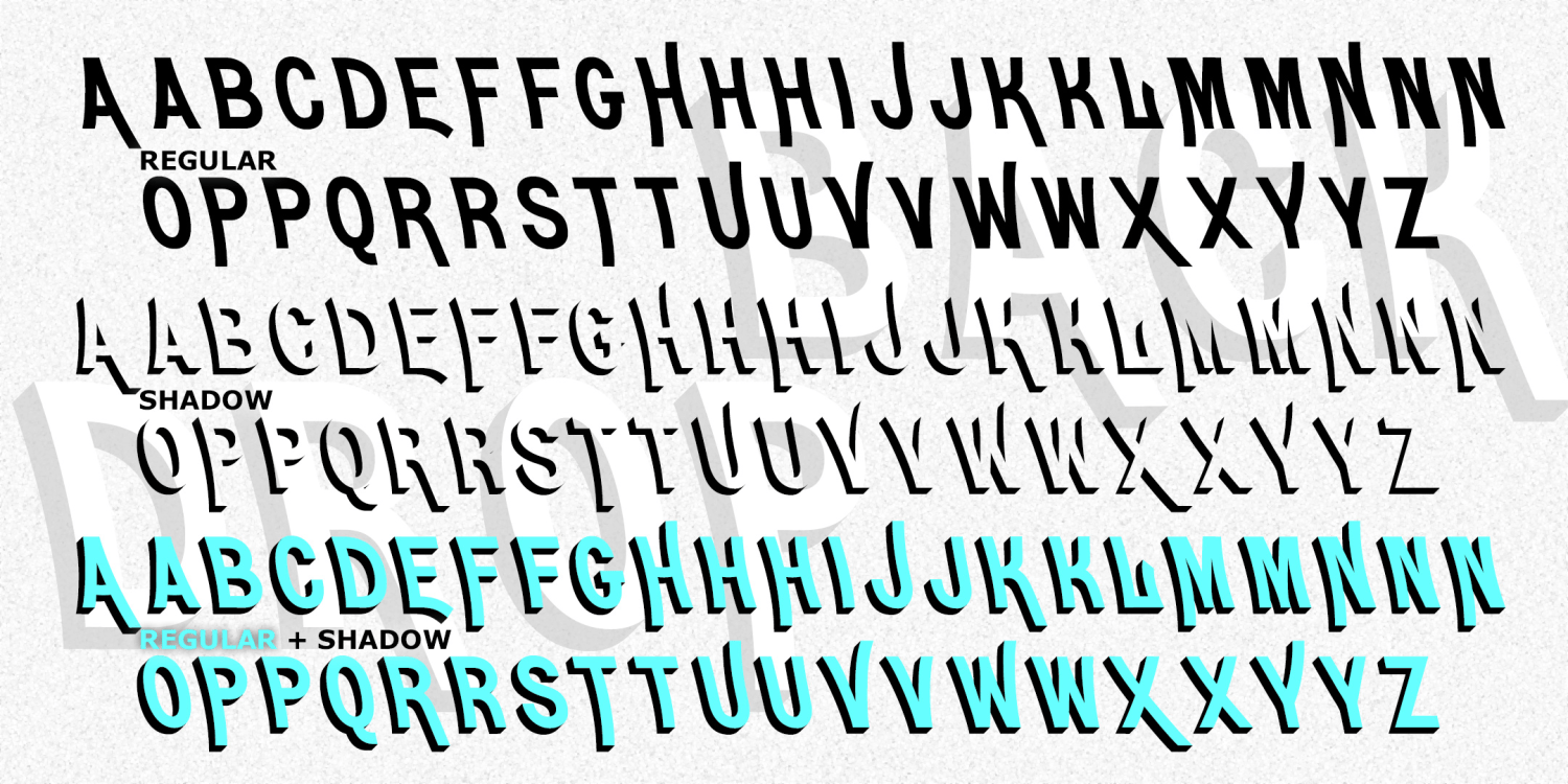 Backdrop Font Family Poster