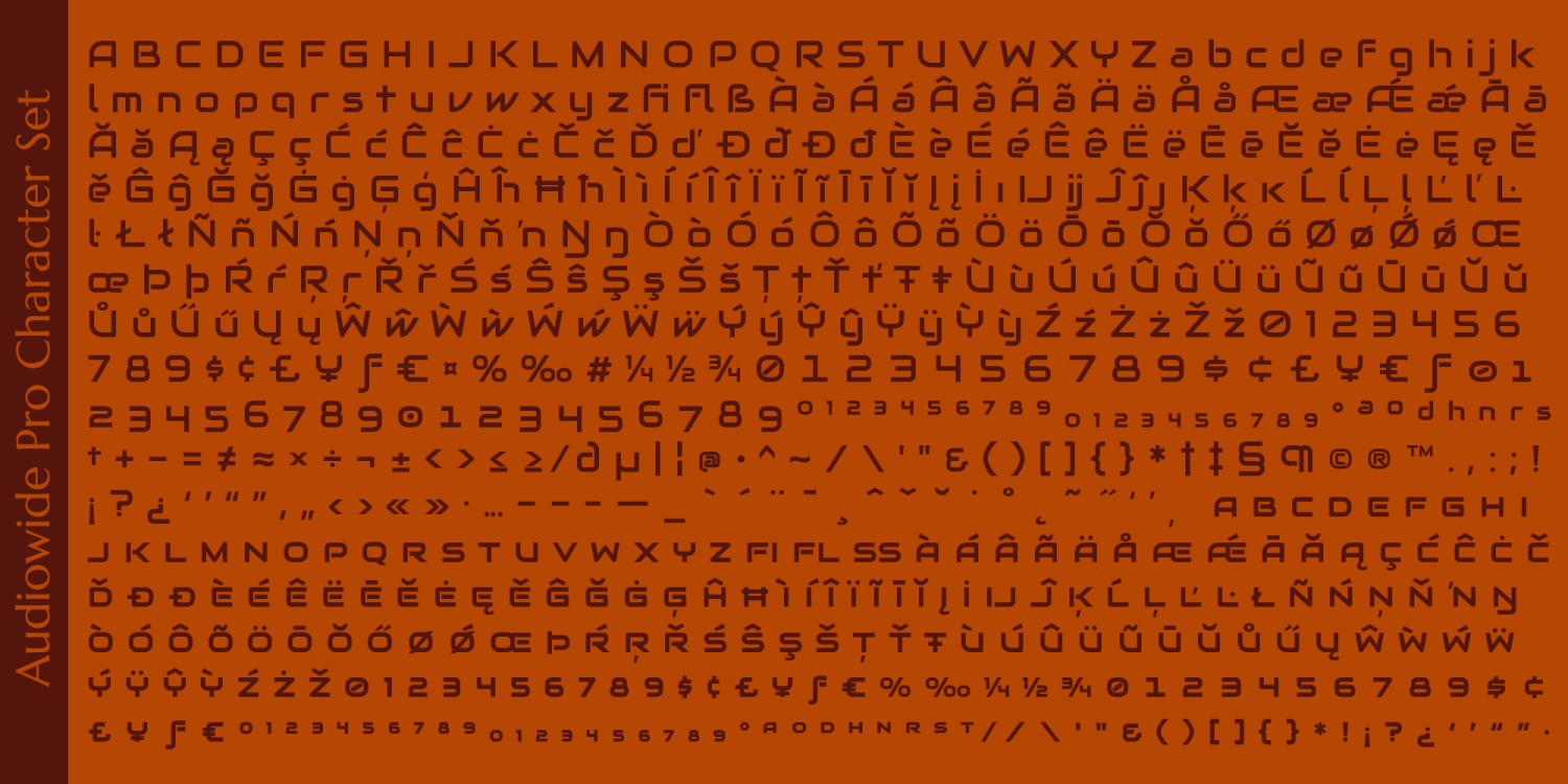 Audiowide Pro Font Poster #1