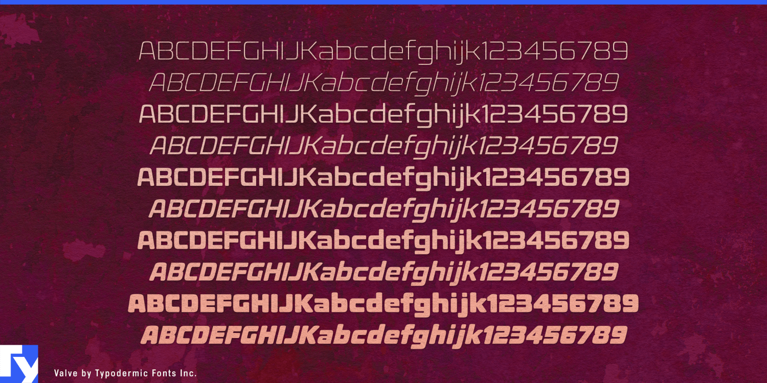 Valve Font Poster #1