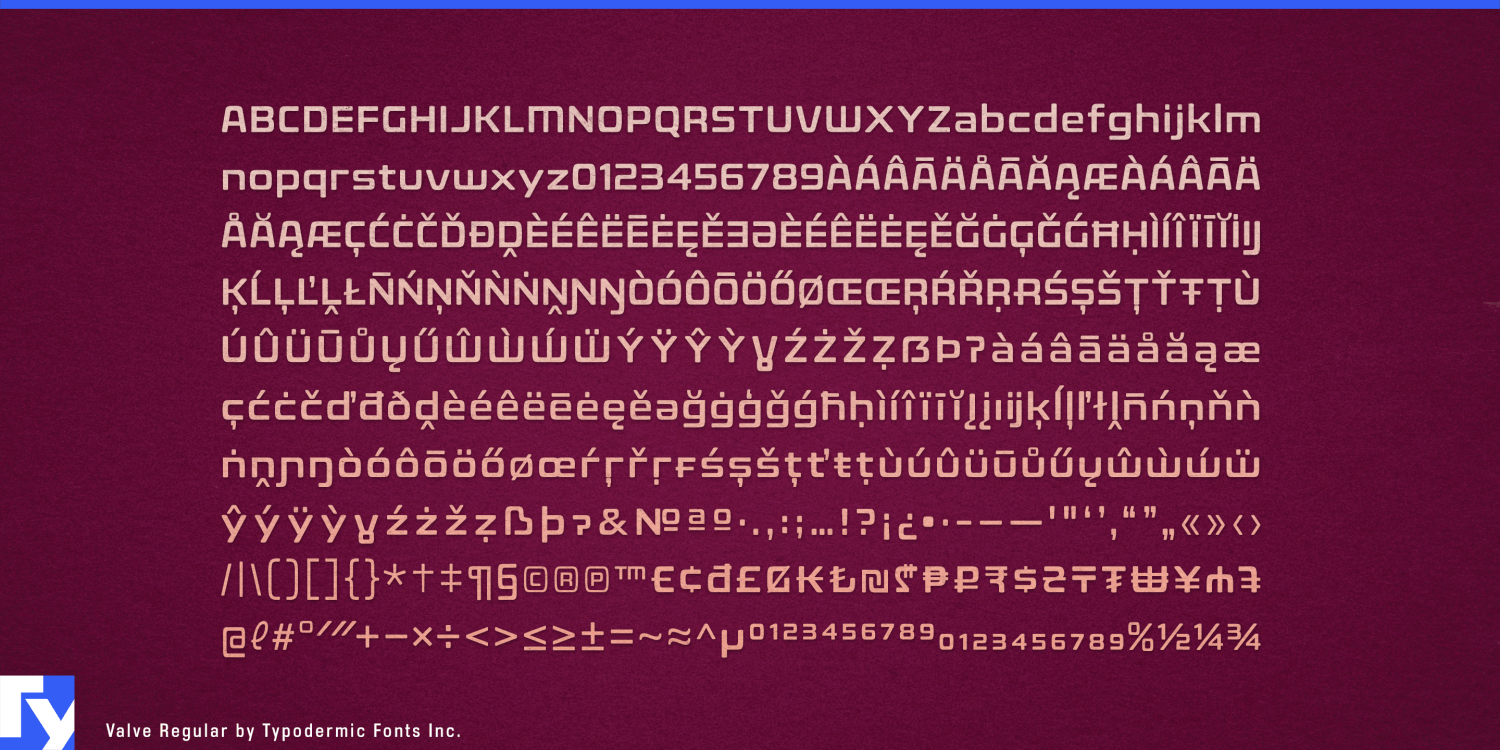 Valve Font Poster #1