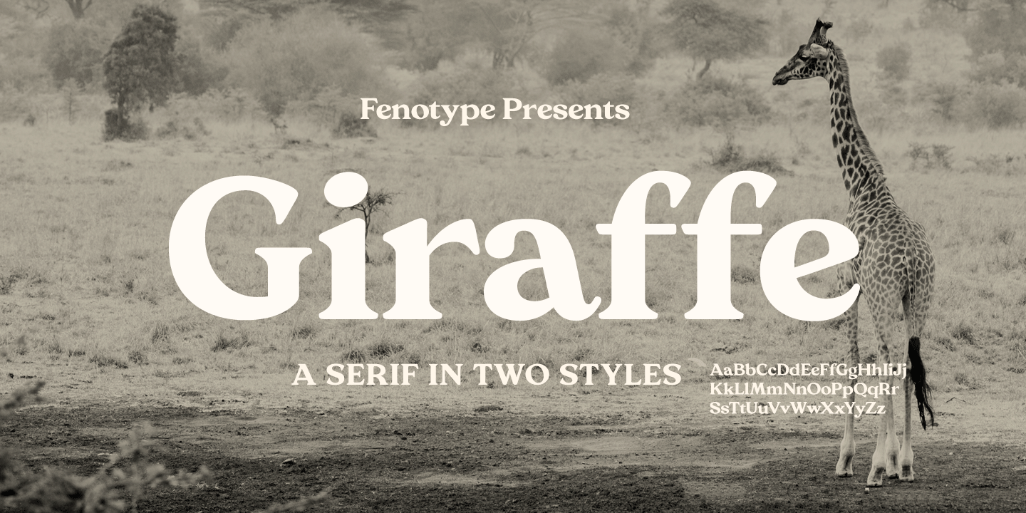 Giraffe Font Poster #1