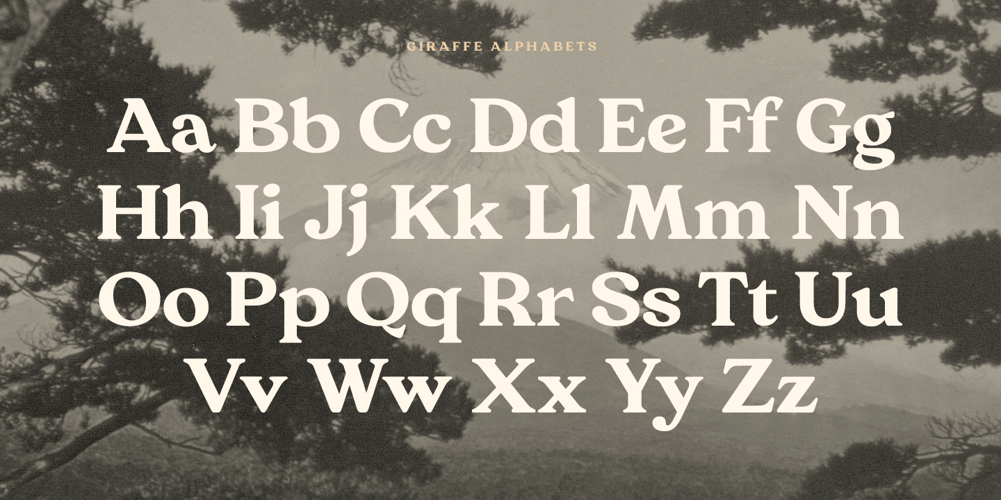 Giraffe Font Poster #1