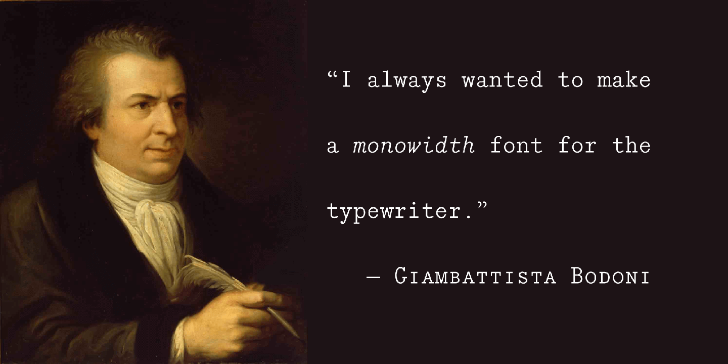 Bodoni Egyptian Mono Font Poster #1