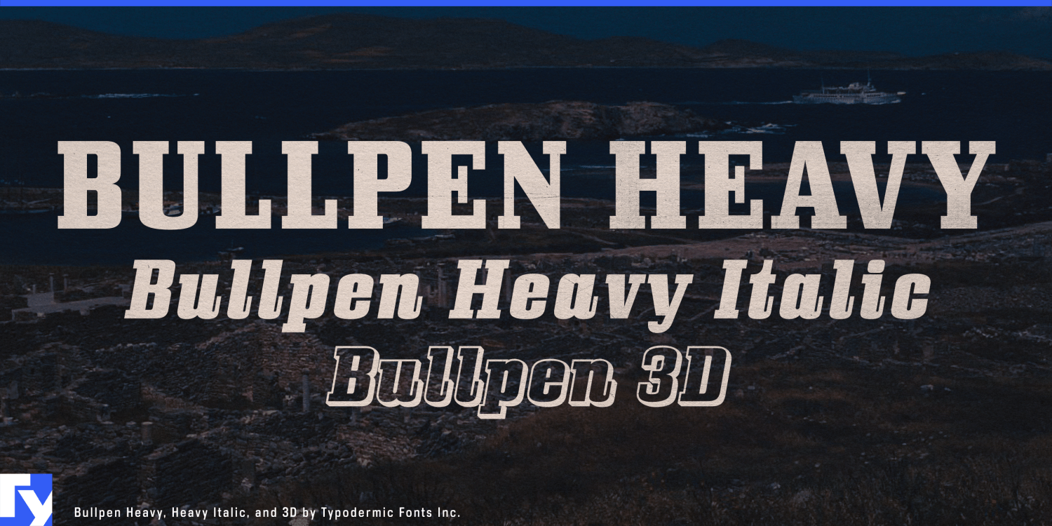 Bullpen Three D Font Poster #1