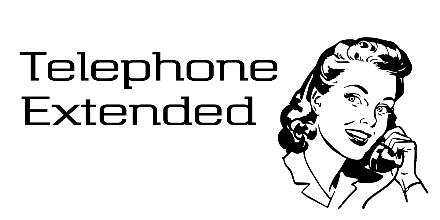 Telephone Extended Font Poster #1