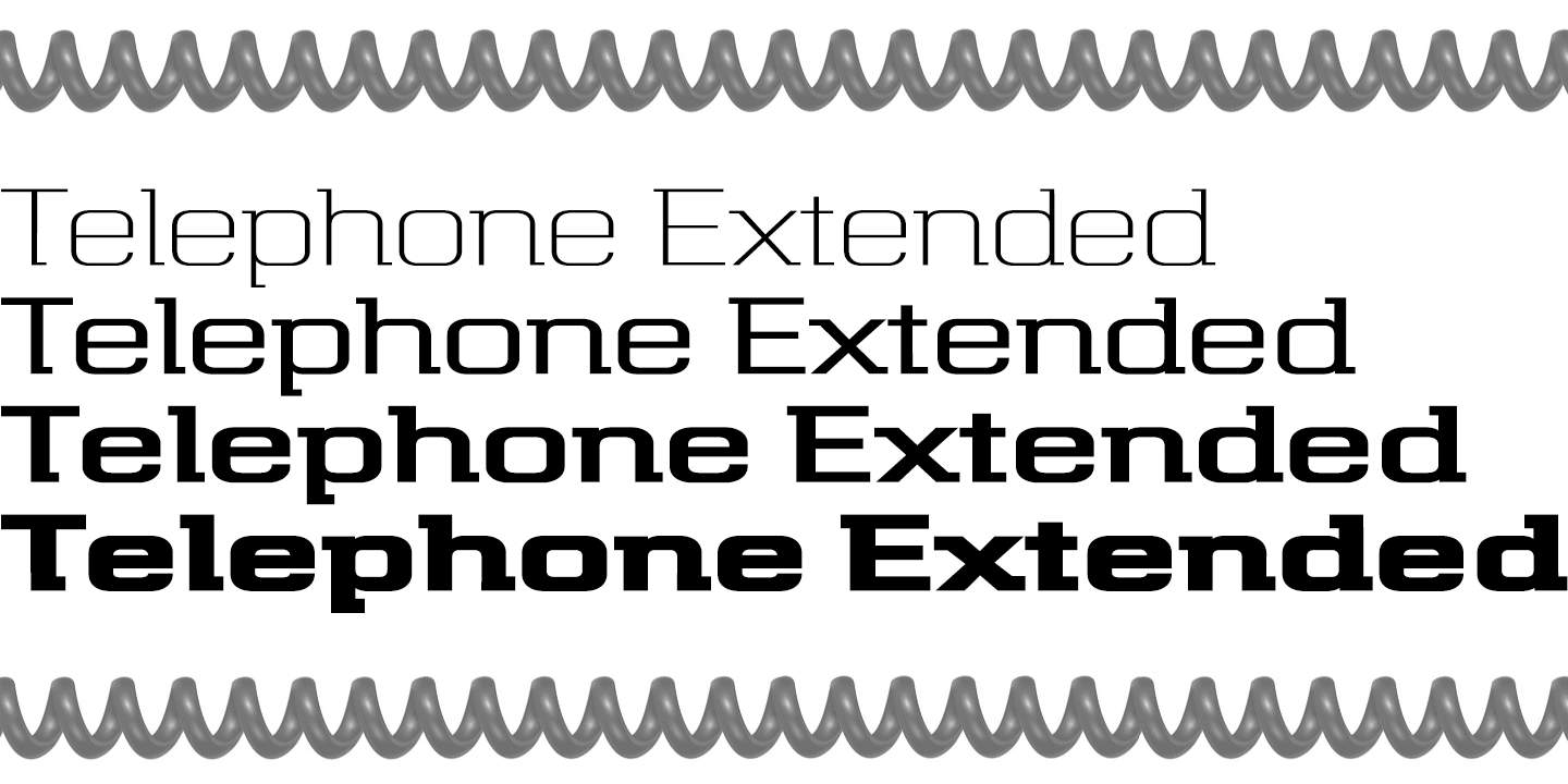 Telephone Extended Font Poster #1