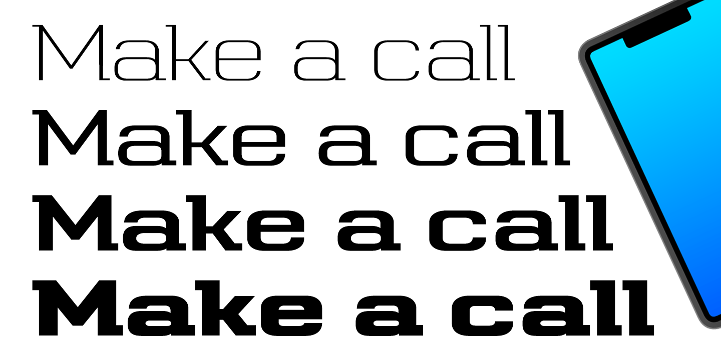 Telephone Extended Font Poster #1