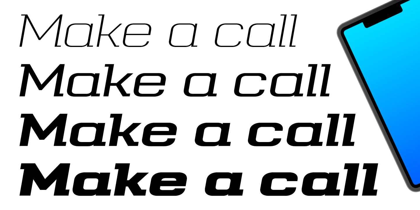 Telephone Extended Font Poster #1