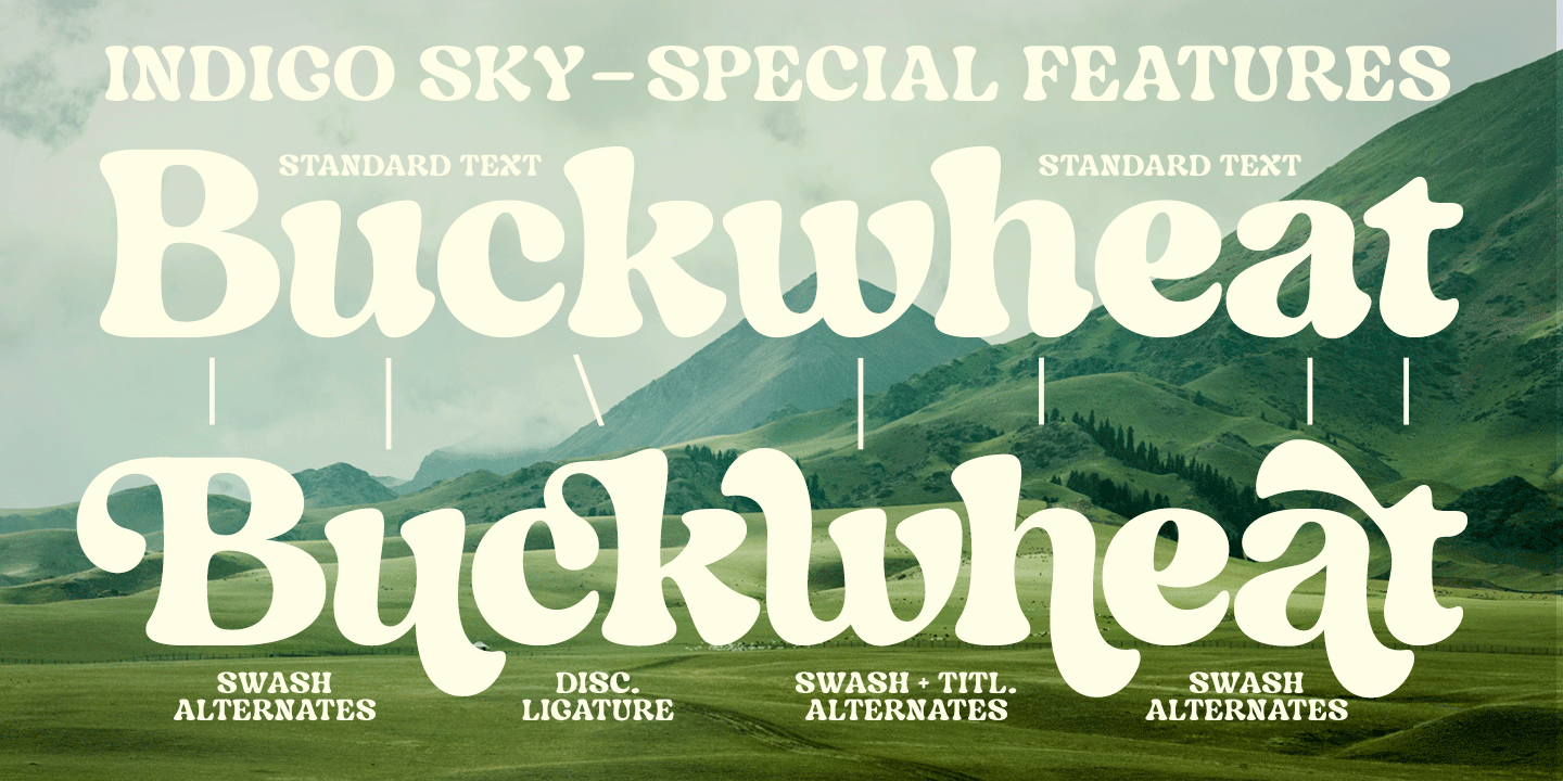 Indigo Sky Font Poster #1