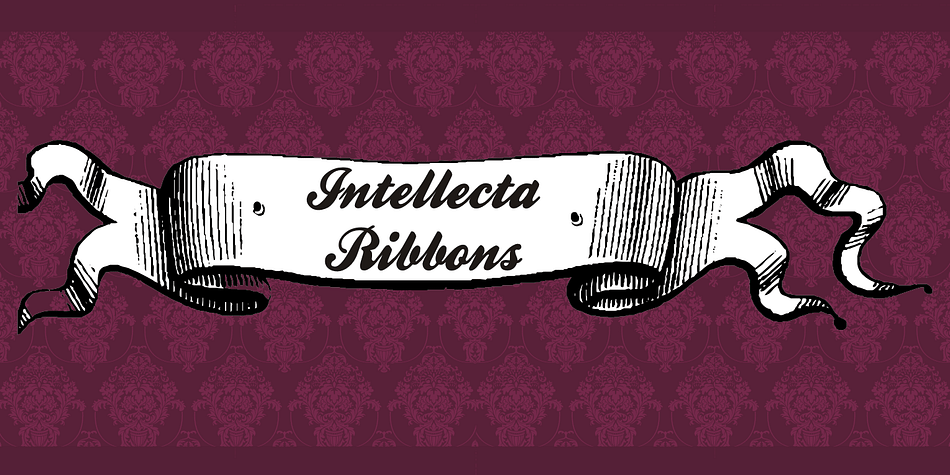 Intellecta Ribbons Font Family Poster