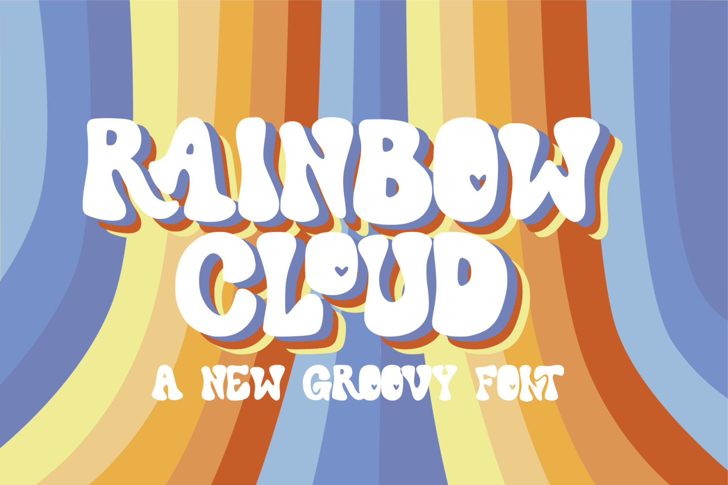 Rainbow Cloud Font Family Poster