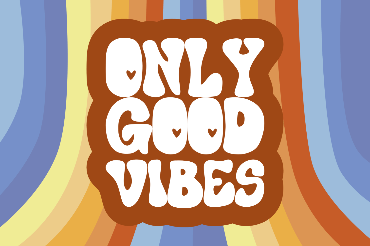 Rainbow Cloud Font Poster #1